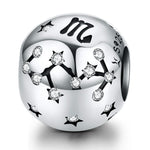 S925 Sterling Silber Zwölf Konstellation Perlen DIY Armband Zubehör Schmuck Silberperlen, Widder, Stier, Zwillinge, Krebs, Löwe, Jungfrau, Waage, Skorpion, Schütze, Steinbock, Wassermann, Fische