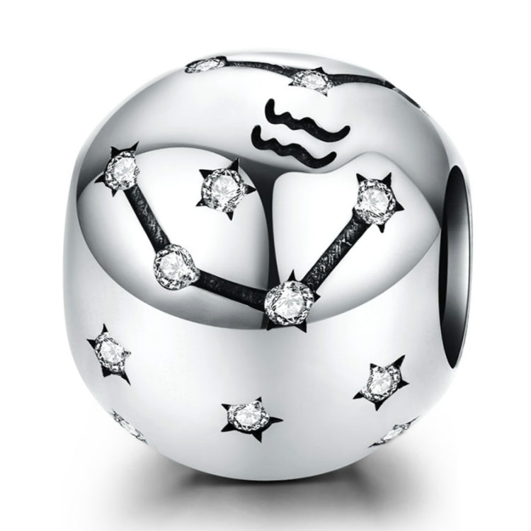 S925 Sterling Silber Zwölf Konstellation Perlen DIY Armband Zubehör Schmuck Silberperlen, Widder, Stier, Zwillinge, Krebs, Löwe, Jungfrau, Waage, Skorpion, Schütze, Steinbock, Wassermann, Fische