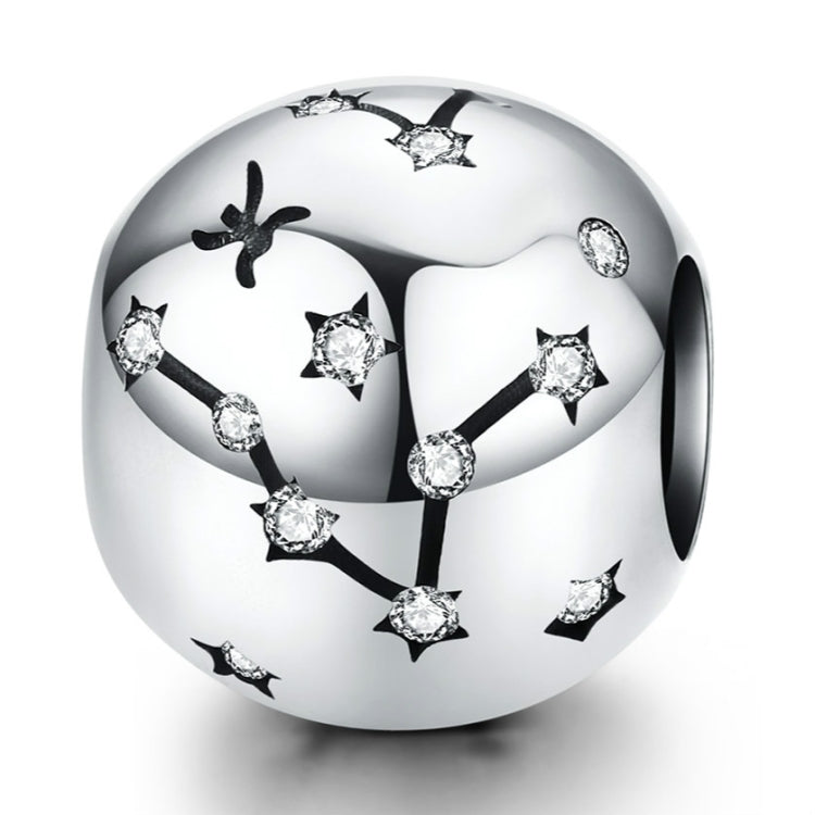 S925 Sterling Silber Zwölf Konstellation Perlen DIY Armband Zubehör Schmuck Silberperlen, Widder, Stier, Zwillinge, Krebs, Löwe, Jungfrau, Waage, Skorpion, Schütze, Steinbock, Wassermann, Fische