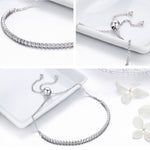 Zärtliches S925 Sterlingsilber Armband Verstellbares Damenarmband, SCB029