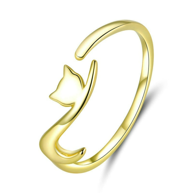 Frecher Katze Sterling Silber Ring Mode Offener Ring, SCR220-B, SCR220