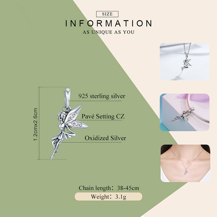 925 Sterlingsilber Blumenfee Anhänger Damen DIY Armbänder Halsketten Zubehör, SCC359