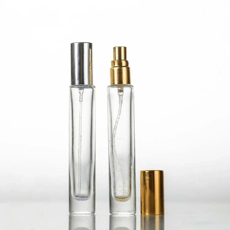 10 Stück Parfümflaschen aus transparentem Glas, leere Sprühflaschen, tragbar, Reisegröße, 10 ml