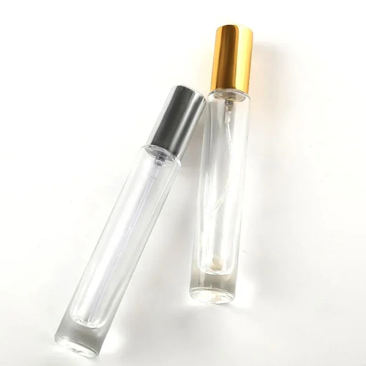 10 Stück Parfümflaschen aus transparentem Glas, leere Sprühflaschen, tragbar, Reisegröße, 10 ml