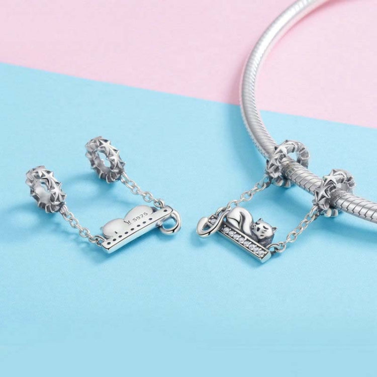 925 Sterling Silber Anhänger Süße Katzenkette Anhänger, SCC856