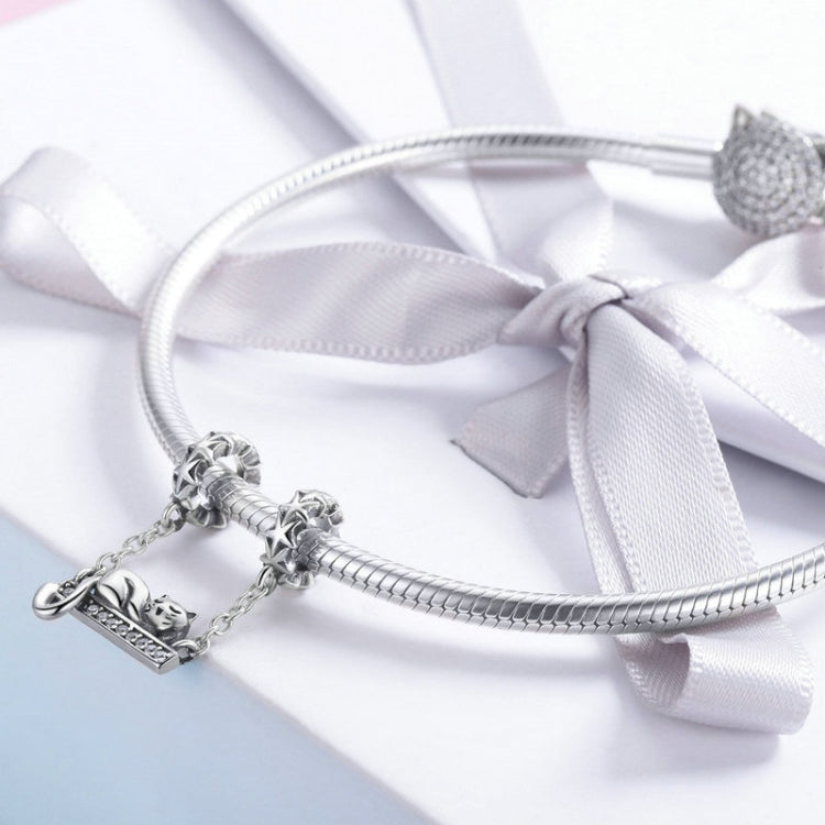 925 Sterling Silber Anhänger Süße Katzenkette Anhänger, SCC856