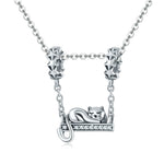 925 Sterling Silber Anhänger Süße Katzenkette Anhänger, SCC856