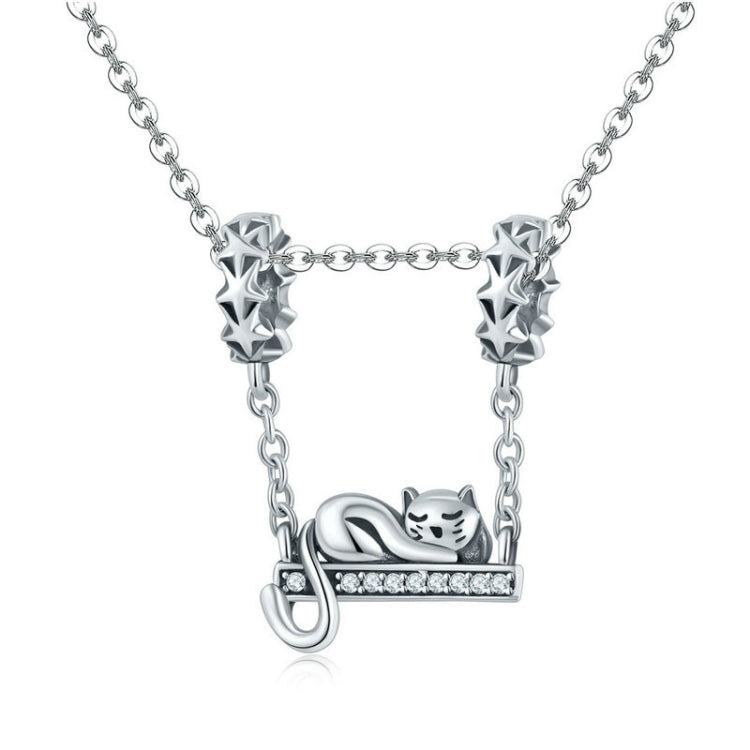 925 Sterling Silber Anhänger Süße Katzenkette Anhänger, SCC856