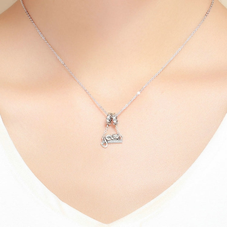 925 Sterling Silber Anhänger Süße Katzenkette Anhänger, SCC856