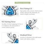 Kleiner Krebs S925 Sterling Silber Ohrringe mit Edelstein Herzförmige Ohrringe, SCE413