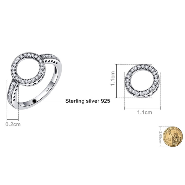 S925 Sterlingsilber Damen Inlay-Ring, 6, 7, 9