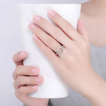 S925 Sterlingsilber Damen Inlay-Ring, 6, 7, 9