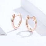 Schlichte Ohrringe Sterlingsilber S925 Ohrringe Ohrhänger, Roségold, Silber, Gold