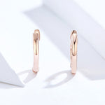 Schlichte Ohrringe Sterlingsilber S925 Ohrringe Ohrhänger, Roségold, Silber, Gold