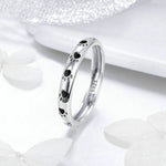 Haustier-Pfotenabdruck-Ring S925 Sterling Silber Öltropfenring, 5, 6, 7, 8, 9