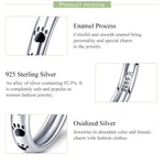 Haustier-Pfotenabdruck-Ring S925 Sterling Silber Öltropfenring, 5, 6, 7, 8, 9