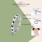 Haustier-Pfotenabdruck-Ring S925 Sterling Silber Öltropfenring, 5, 6, 7, 8, 9