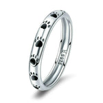 Haustier-Pfotenabdruck-Ring S925 Sterling Silber Öltropfenring, 5, 6, 7, 8, 9