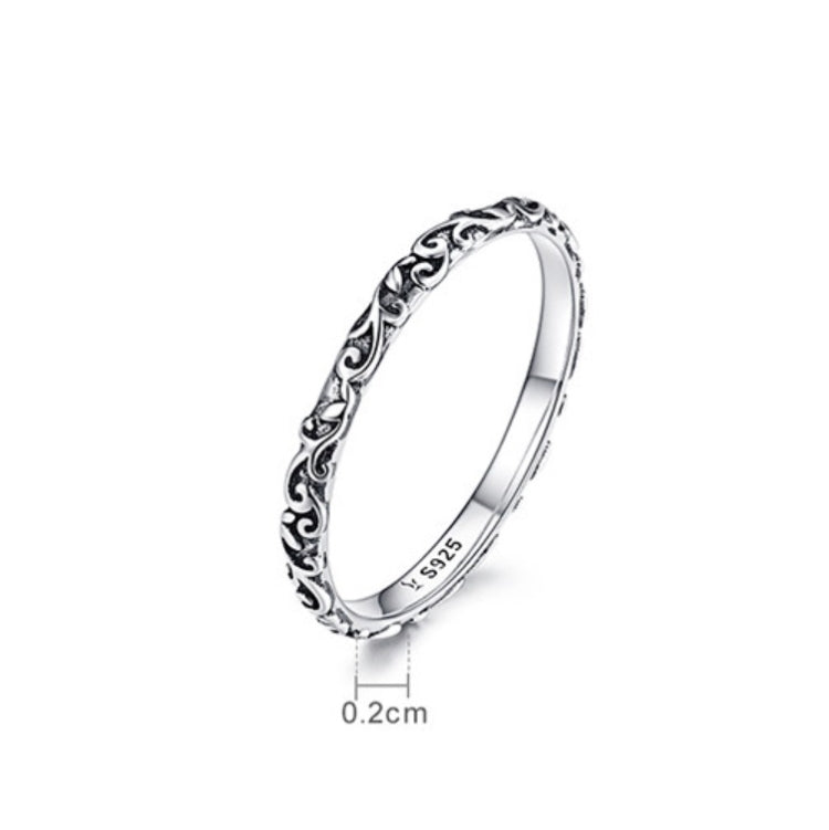 Vintage Muster Sterlingsilber Ring S925 Mode Muster Ring, Größe 6 US, Größe 7 US, Größe 8 US, Größe 9 US