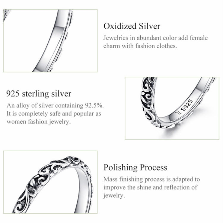 Vintage Muster Sterlingsilber Ring S925 Mode Muster Ring, Größe 6 US, Größe 7 US, Größe 8 US, Größe 9 US