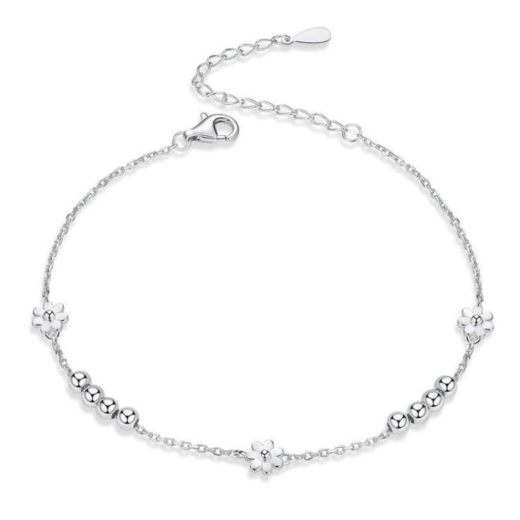 S925 Sterling-Silber Gänseblümchen-Armband, Pflanzenform-Armband, SCB146