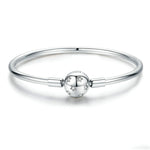 S925 Sterling Silber Stern Armband DIY Perlenarmband, 17cm, 19cm