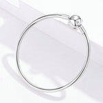 S925 Sterling Silber Stern Armband DIY Perlenarmband, 17cm, 19cm