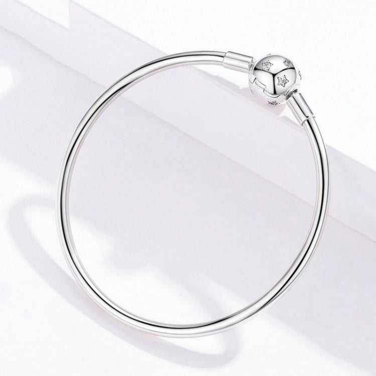 S925 Sterling Silber Stern Armband DIY Perlenarmband, 17cm, 19cm