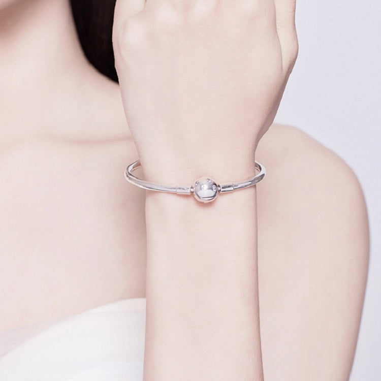 S925 Sterling Silber Stern Armband DIY Perlenarmband, 17cm, 19cm