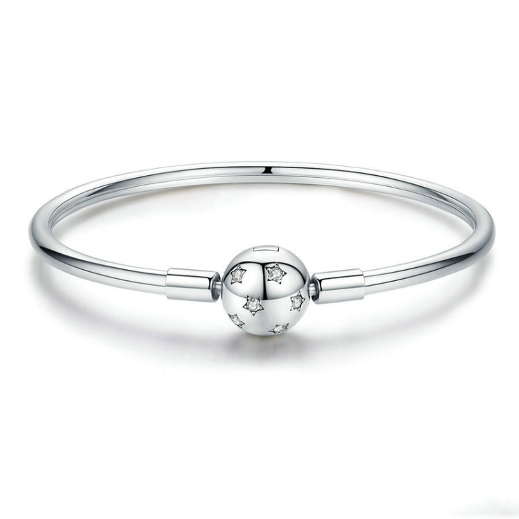S925 Sterling Silber Stern Armband DIY Perlenarmband, 17cm, 19cm