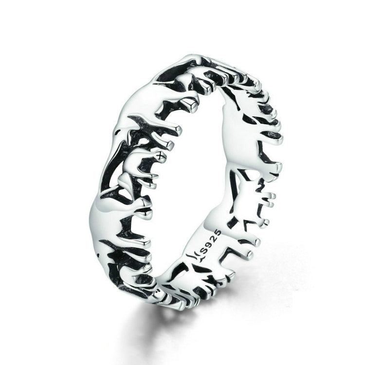 S925 Sterling Silber Ring Elefantenfamilie Vintage eingelegter Ring, Größe 6 US, Größe 7 US, Größe 8 US, Größe 9 US