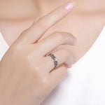 S925 Sterling Silber Ring Elefantenfamilie Vintage eingelegter Ring, Größe 6 US, Größe 7 US, Größe 8 US, Größe 9 US