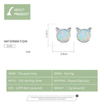 DIY Ohrringe Katze Sterling Silber Ohrringe Zirkon Ohrringe