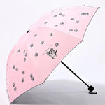 Cartoon Kreativer Kinder-Sonnenschirm Sonnenschutz Vinyl Kleiner Frischer Klappschirm, Himmelblau, Lila, Rosa, Marineblau
