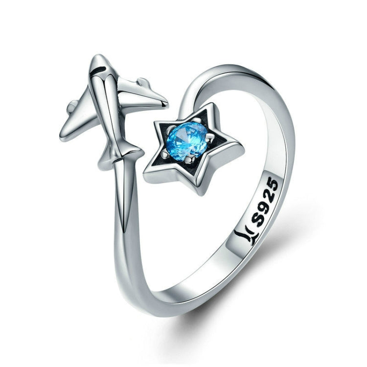 S925 Sterling Silber Ring Interstellare Reise Offener Damenring, SCR322