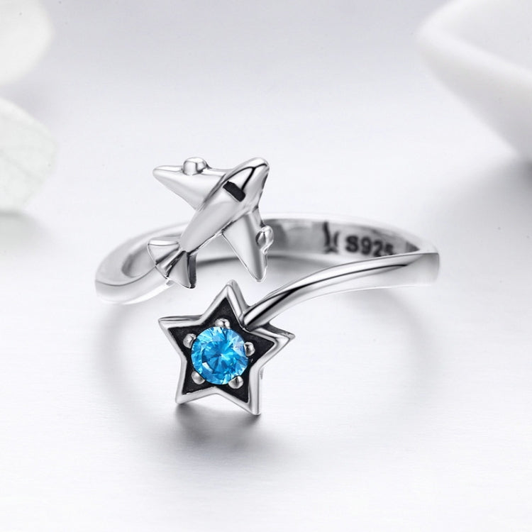 S925 Sterling Silber Ring Interstellare Reise Offener Damenring, SCR322