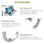 S925 Sterling Silber Ring Interstellare Reise Offener Damenring, SCR322