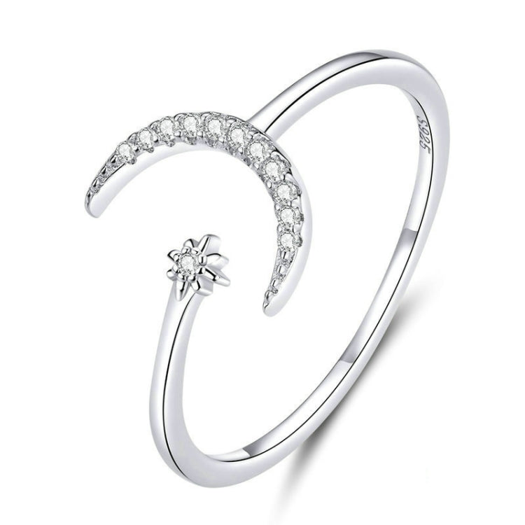 S925 Damen Sterlingsilber Zirkon Ring Mond Offener Ring Temperament Ring, SCR569