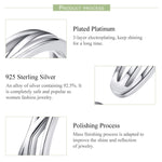 S925 Sterlingsilber Platin-beschichteter Ring Einfacher Modischer Offener Ring, SCR483