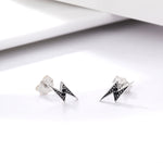S925 Sterlingsilber Ohrstecker Blitz Damen Diamantohrring, SCE156