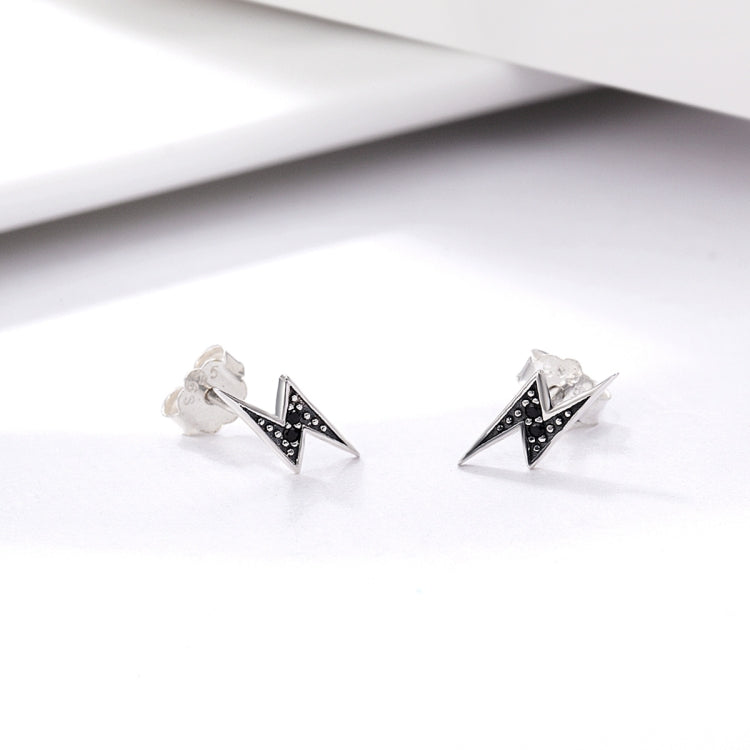 S925 Sterlingsilber Ohrstecker Blitz Damen Diamantohrring, SCE156