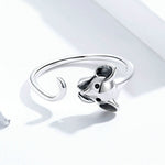 S925 Sterlingsilber offener Ring Neujahrs-Zodiac-Rattenring, SCR632