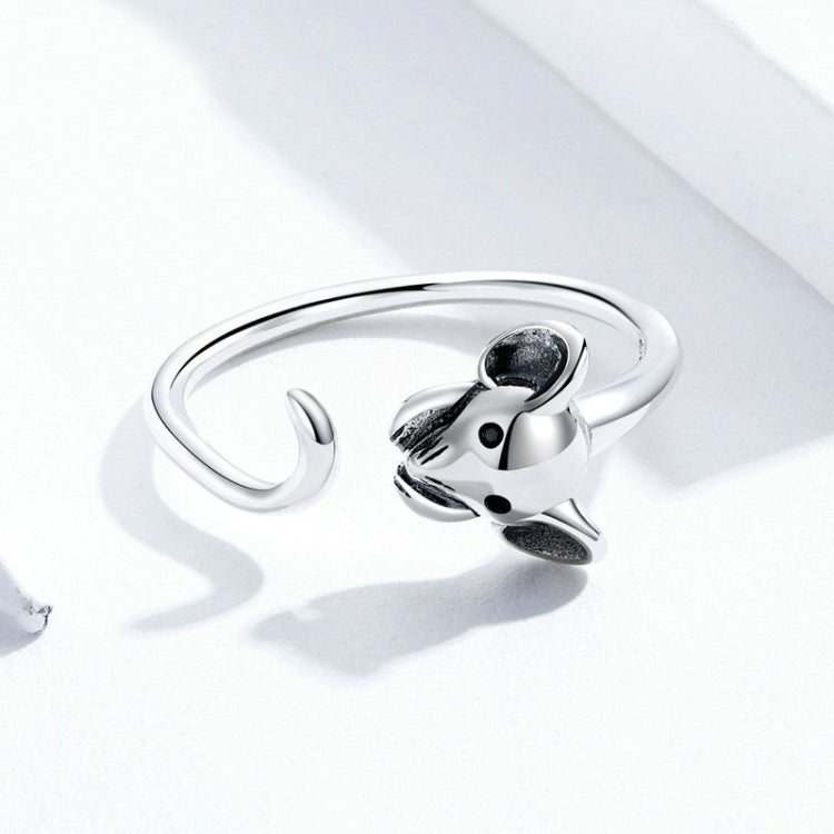 S925 Sterlingsilber offener Ring Neujahrs-Zodiac-Rattenring, SCR632