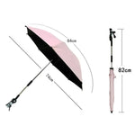 Kinderwagen Universal-Kinderwagen-Sonnenschirm, Sonnenschutz Baby-Artefakt Vinyl Anti-UV Universal-Clip Sonnen- und Regenschirm, Rosa, Grau, Blau, Schwarz
