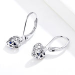 S925 Sterling-Silber-Ohrstecker hohle herzförmige Ohrringe schlichte platinbeschichtete Ohrringe, SCE746
