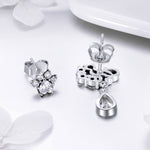S925 Sterling-Silber Katzen-Ohrringe im Retro-Stil für Damen, SCE424