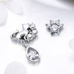 S925 Sterling-Silber Katzen-Ohrringe im Retro-Stil für Damen, SCE424