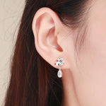 S925 Sterling-Silber Katzen-Ohrringe im Retro-Stil für Damen, SCE424