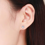 S925 Sterling-Silber Katzen-Ohrringe im Retro-Stil für Damen, SCE424