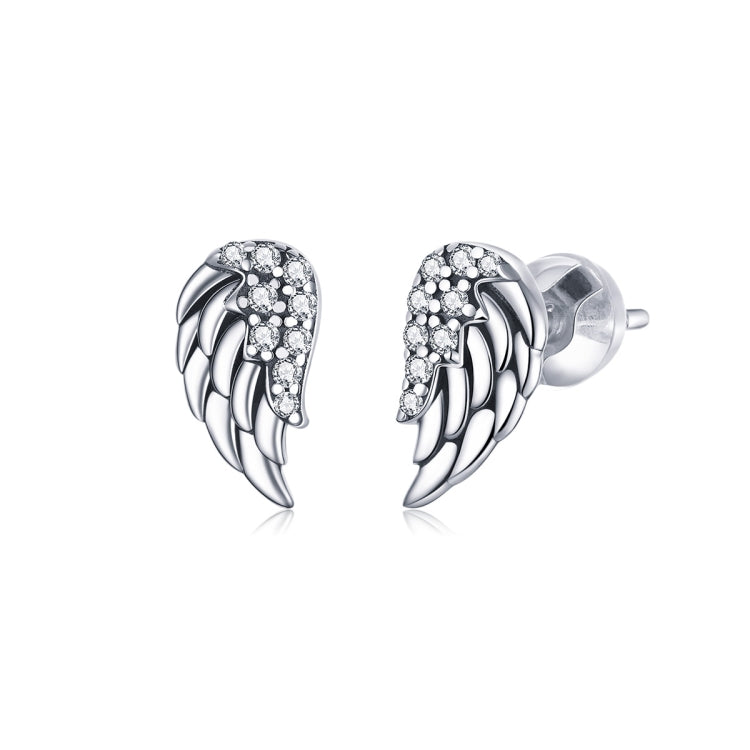 S925 Sterling Silber Flügel Ohrringe Persönlichkeit Ohrringe, SCE882